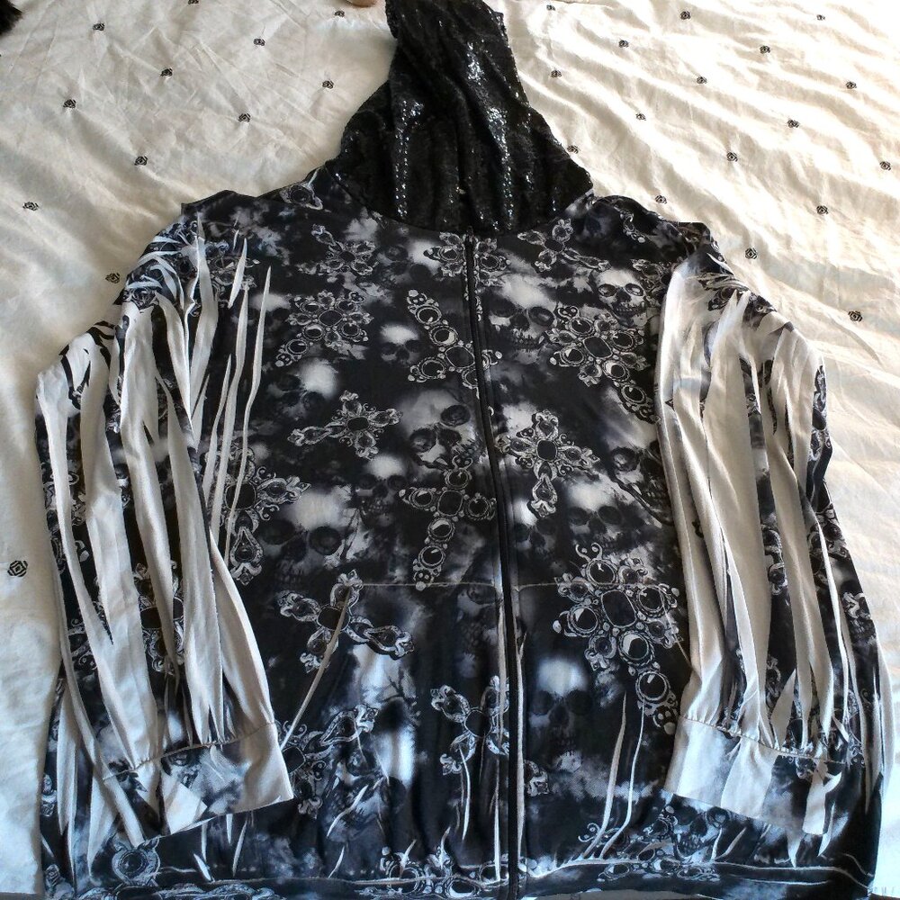 Blumin Long Sleeve Zip Up 3XL-Skull & Bones